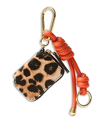 Veronica Beard Leopard Print Zip Pouch Bag Charm