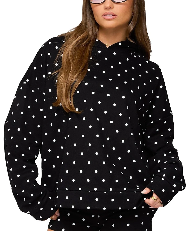 Edikted Chelsie Polka Dot Hoodie