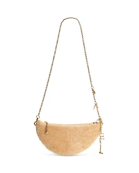 Chloe Halfmoon Mini Icons Shearling Shoulder Bag