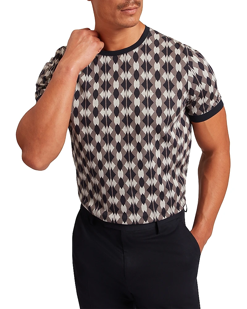 Ted Baker Joaa Geo Jacquard Cotton Sweater Tee
