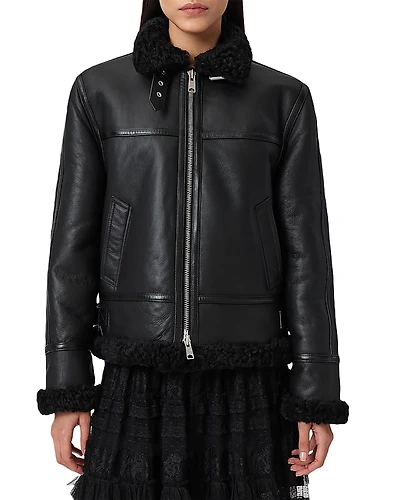Allsaints Lorel Shearling Flying Jacket