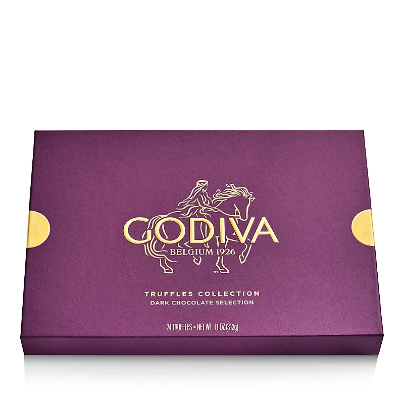 Godiva Chocolatier Dark Chocolate Truffles Gift Box, 24 Piece