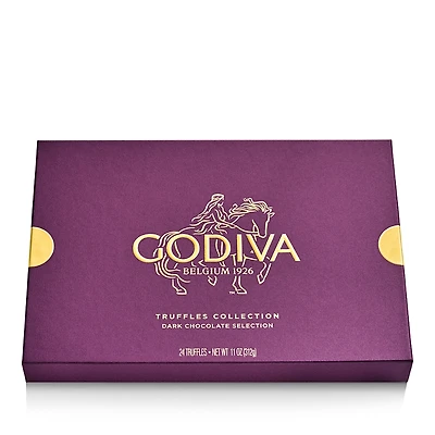 Godiva Chocolatier Dark Chocolate Truffles Gift Box, 24 Piece