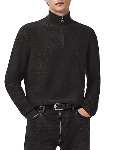Allsaints Zip Funnel Neck Sweater