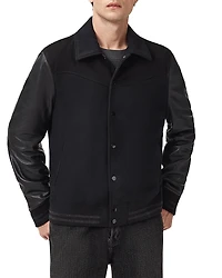 Allsaints Endleton Mixed Media Western Bomber Jacket