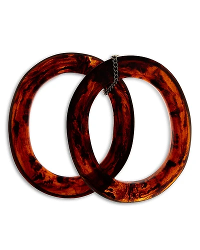 Ben Amun Tortoiseshell Look Bangle Bracelets, Set of 2