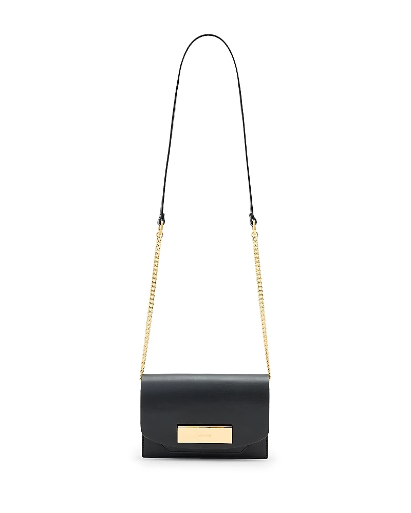 Allsaints Etta Small Leather Clutch Bag