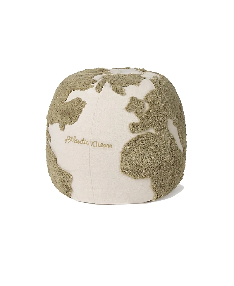 Lorena Canals Pouf World Map Rugcycled