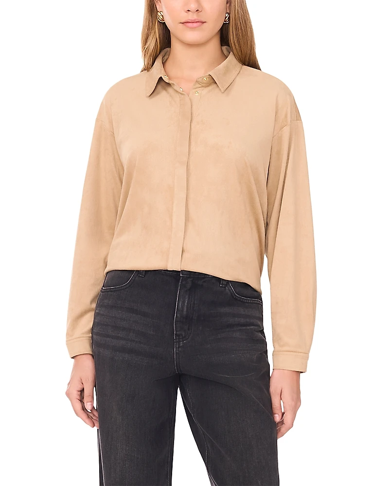 1.state Faux Suede Shirt