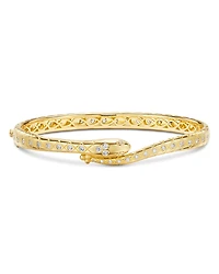 Temple St. Clair 18K Yellow Gold Fj Diamond Delphi Serpent Bangle Bracelet