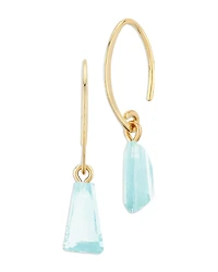 Bloomingdale's Fine Collection Blue Topaz Trapezoid Sweep Threader Earrings