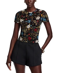 Alice and Olivia Tess Crewneck Tee