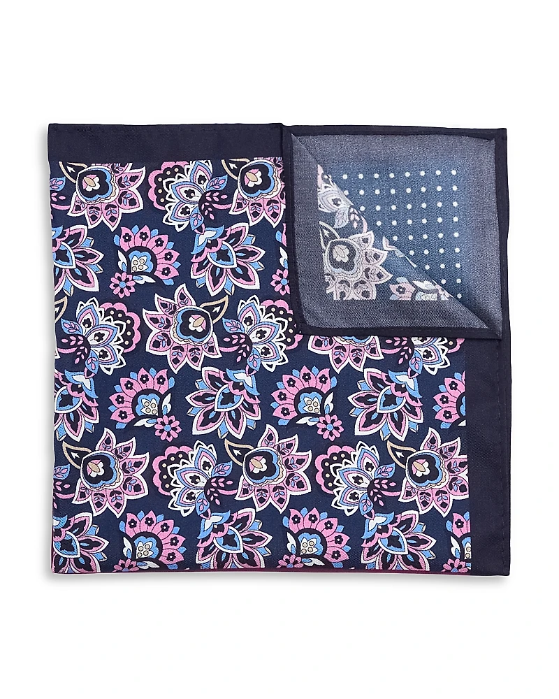 The Men's Store at Bloomingdale's Floral & Dot Silk Pocket Square - Exclusive