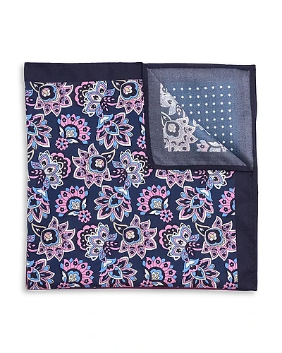 The Men's Store at Bloomingdale's Floral & Dot Silk Pocket Square - Exclusive