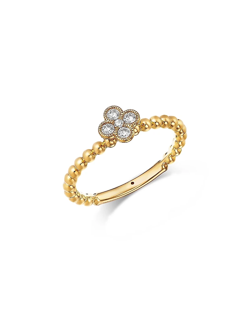 Bloomingdale's Fine Collection Diamond Clover Ring