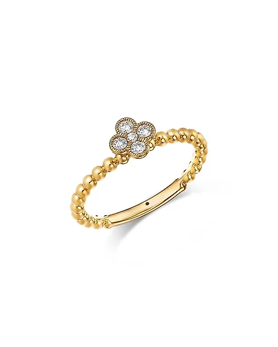 Bloomingdale's Fine Collection Diamond Clover Ring