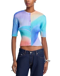 Pleats Please Issey Miyake Groove Cardigan