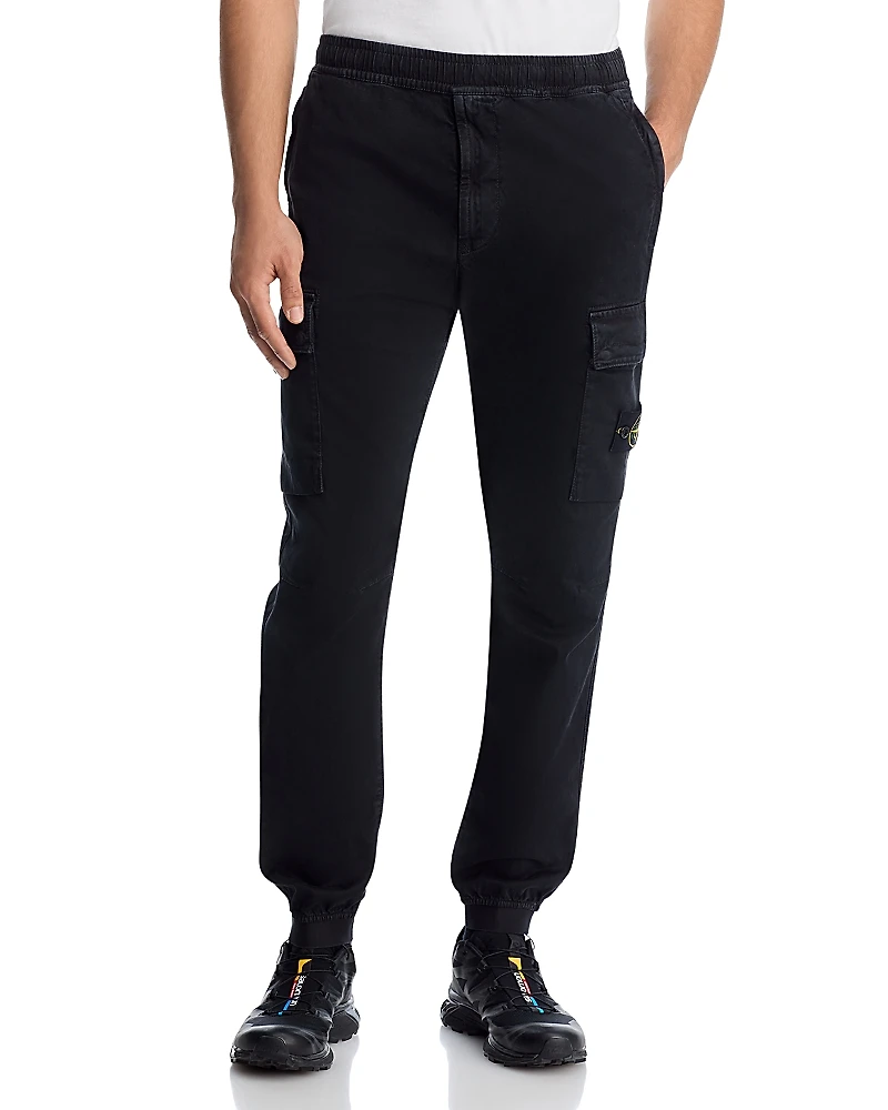 Stone Island Tapered Cotton Stretch Trousers