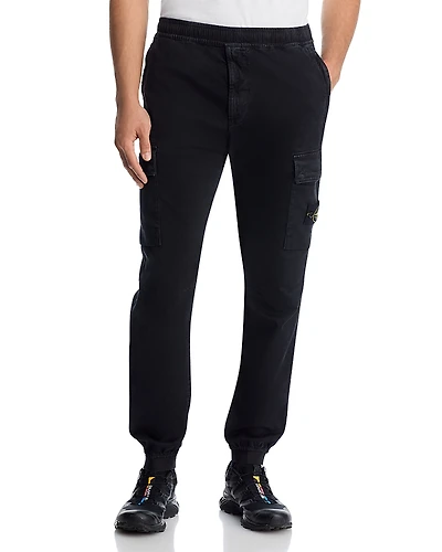 Stone Island Tapered Cotton Stretch Trousers
