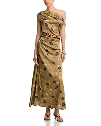 Staud Phare One Shoulder Dress