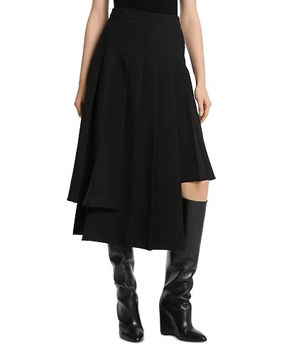 Michael Kors Collection Asymmetrical Pleated Skirt