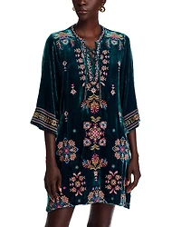Johnny Was Velvet Tie Front Kim Dress