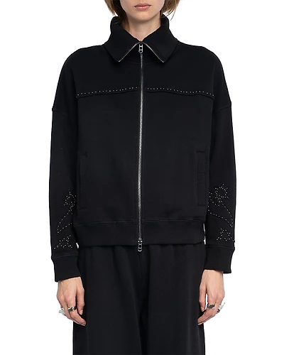 Zadig & Voltaire Milly Studded Zip Sweatshirt