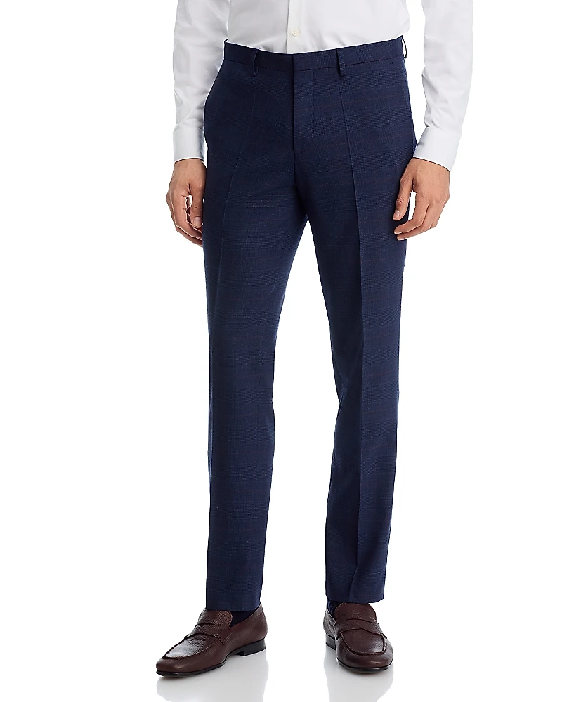 Hugo Hesten Extra Slim Fit Plaid Suit Pants