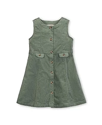 Hope & Henry Girls' Organic Corduroy Button Front Jumper - Little Kid, Big Kid