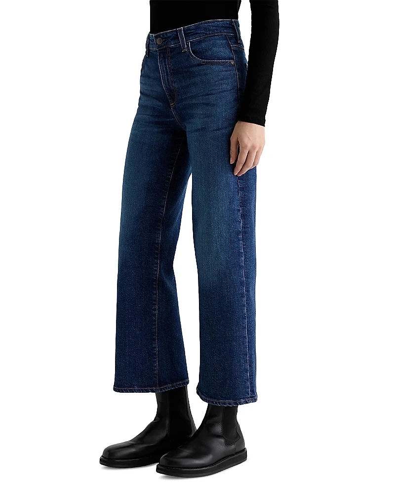 Ag Saige Mid Rise Cropped Wide Leg Jeans