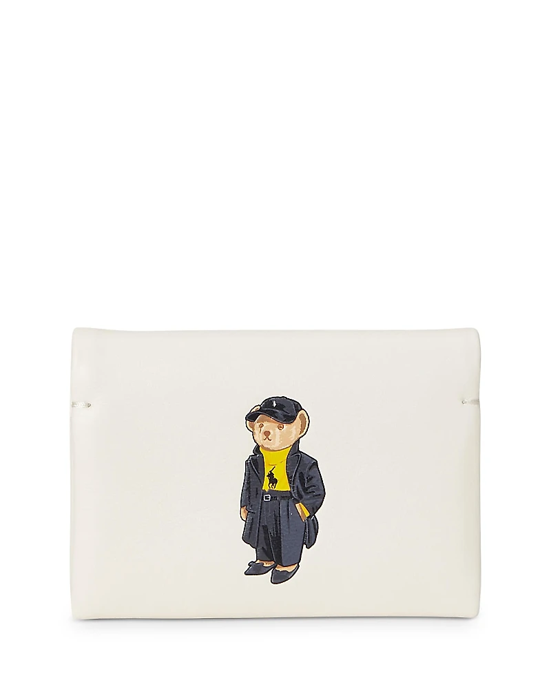 Polo Ralph Lauren Polo Bear Leather Flapped Card Case
