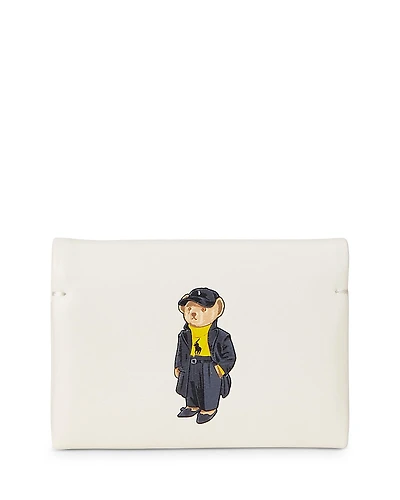 Polo Ralph Lauren Polo Bear Leather Flapped Card Case