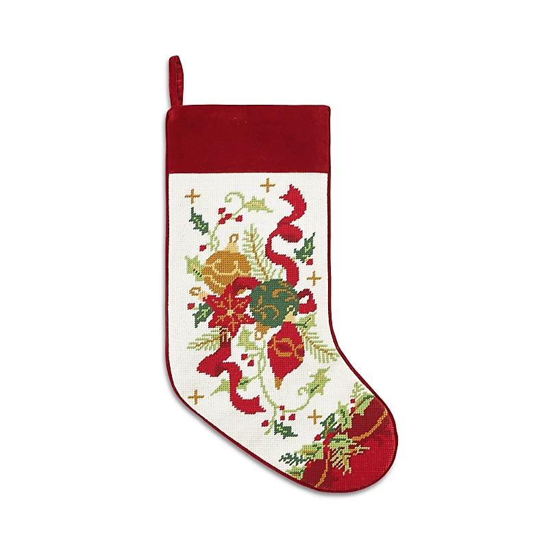 Peking Handicraft Nostalgic Ornaments Embroidered Needlepoint Stocking