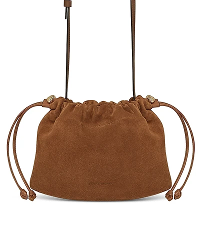 Strathberry Charlotte Drawstring Suede Crossbody Bag