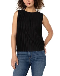 Liverpool Los Angeles Plisse Sleeveless Top