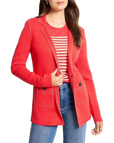 Nic+Zoe Contrast Stitch Blazer