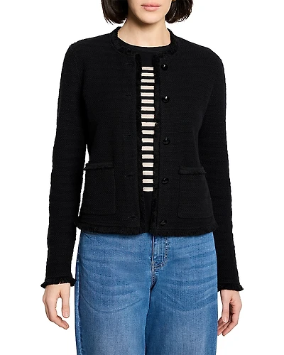 Nic+Zoe Fringe Mix Knit Jacket