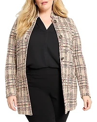 Nic+Zoe Plus Stitchy Plaid Knit Blazer