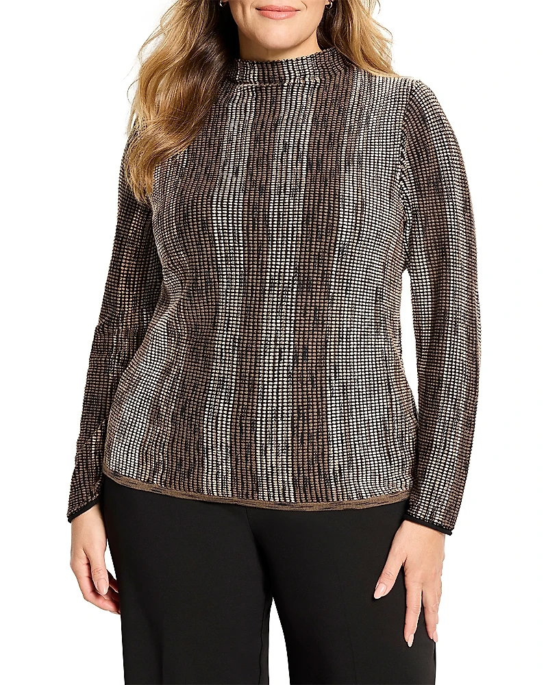 Nic+Zoe Plus Ombre Pixel Knit Sweater