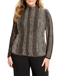 Nic+Zoe Plus Ombre Pixel Knit Sweater