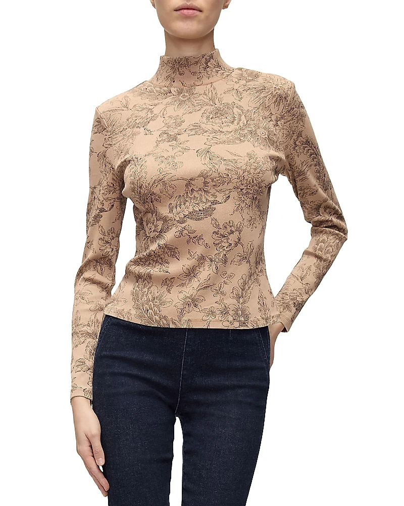 Veronica Beard Nate Mock Neck Top