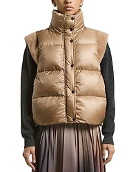 Peserico Shearling Trim Down Vest