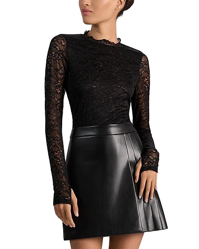 Alice and Olivia Chara Mixed Media Dress