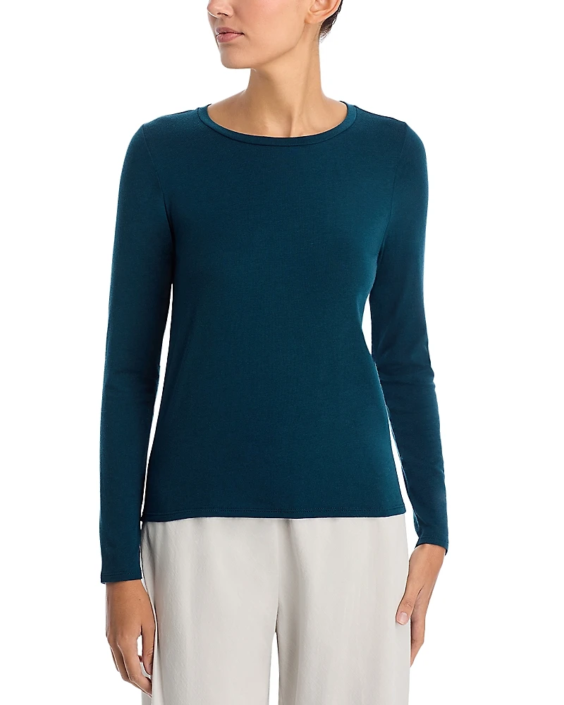 Eileen Fisher Slim Fit Long Sleeve Tee