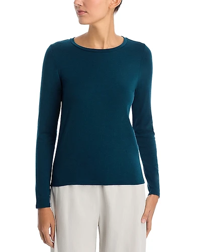 Eileen Fisher Slim Fit Long Sleeve Tee