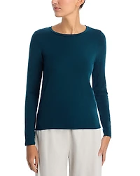 Eileen Fisher Slim Fit Long Sleeve Tee