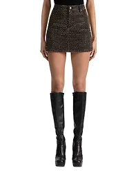 Alice and Olivia Joss High Rise Embellished Mini Skirt