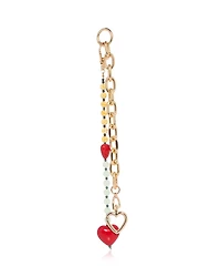 Aqua Chain Heart Bag Charm - Exclusive