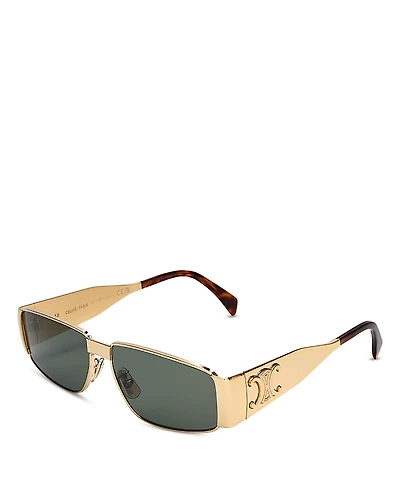 Celine Triomphe Rectangle Sunglasses, 59mm
