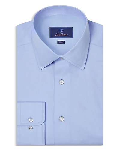 David Donahue Slim Fit Super Fine Twill Dress Shirt